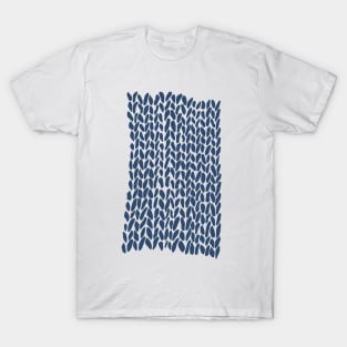 Hand Knit Zoom Navy T-Shirt